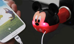 通電就會臉紅紅 可愛卡通人物造型車充大集合 車充、充電器、周邊、迪士尼、小熊維尼、Hello Kitty、米奇、米妮、三眼怪