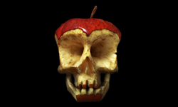 蘋果啃成骷髏！食材雕成驚悚人臉 人臉、骷髏、毒蘋果、蘋果、恐怖