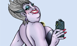 烏蘇拉變美了？ 迪士尼人物風情萬種自拍照 烏蘇拉、壞皇后、庫依拉、黑巫婆、迪士尼