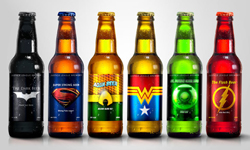 喝下去就會有超能力？超級英雄系列啤酒 Marcelo Rizzetto、啤酒、設計、視覺、超級英雄、正義聯盟、DC漫畫、蝙蝠俠、超人、綠光戰警、神力女超人、閃電俠、藝術