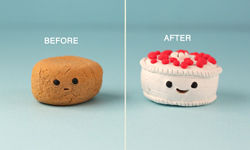 美食甜點的愛恨情仇！可愛食物家族雕塑賣萌中       食物、雕塑、黏土、軟陶、萌、美食、擬人、藝術、道具、創意、甜點