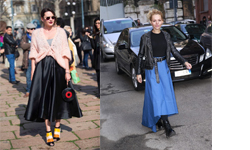 這樣穿最潮！3大春夏圓裙穿搭重點 vogue、圓裙、及膝、皮外套、撞色