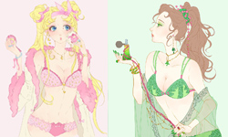 戰袍底下的內在美  美少女戰士變身內衣模特兒    內衣、美少女戰士、藝術、性感、變身