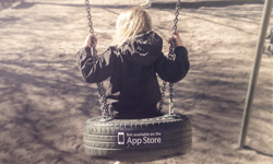 在App Store買不到的快樂！警示低頭族的標語貼紙 Hyper Island、App Store、童年、人、快樂