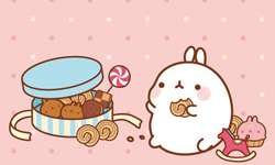 每天都好想吃東西  超貪嘴韓國明星兔Molang       兔子、萌、Molang、卡通明星、插畫、正妹