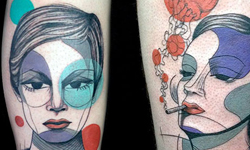 繽紛女孩的童話風紋身！擅長幾何水彩圖案的刺青師 Eclecticism、Steph hanlon、刺青、紋身、可愛