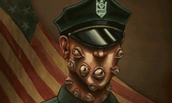 監視=成千上萬隻眼睛盯著你！超現實恐懼插畫與動圖集 插畫、超現實、Jason Stamatyades、藝術