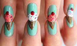 海邊、沙灘、冰淇淋！2014夏日指彩這樣畫更有趣！ 指彩、藝術、夏天、靈感、美人計、沙灘