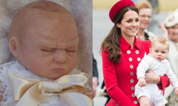 小喬治的奇幻旅程？變成班傑明老臉的喬治娃娃 Helen Beattie、小喬治、威廉王子、凱特王妃、Prince George、擬真娃娃、小喬治娃娃、模型、班傑明的奇幻旅程