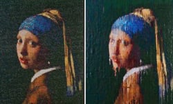 泡泡紙變身名畫！上萬顆氣泡、一一填滿顏料再捏爆 Bradley Hart、泡泡紙、名畫、針筒、畫像