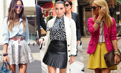 這個夏天來件A字圓裙吧！女星傘裙穿搭教學 Olivia Palermo、米蘭達可兒、泰勒絲、艾瑪羅勃茲、skater skirt