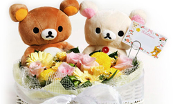 看了就心花朵朵開！懶懶熊限定花束期間運送中 花束、懶懶熊、拉拉熊、祝福、限定