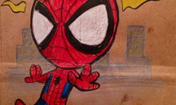 蜘蛛人陪你吃午餐！來自爸爸的創意手繪便當袋 親子、蜘蛛人、午餐、爸爸、創意、手繪、便當袋