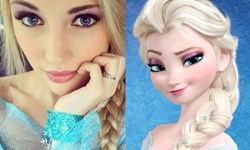 金髮、媚眼、好歌喉　宛如動畫走出來的真人版艾莎Anna Faith Anna Faith、Anna Faith Carlson、冰雪奇緣、艾莎、安娜