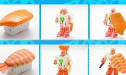 進擊的握壽司！一秒讓壽司化身變形金剛 握壽司、變形金剛、變身、玩具、鮭魚