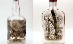 沒想到用煙燻就能作畫！完美封存廢棄玻璃罐的新風景 Jim Dingilian、玻璃罐、煙燻、美國、藝術