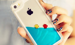 魚兒魚兒水中游 透明系魚缸繽紛手機殼 液體沙漏、魚缸、手機殼、iPhone