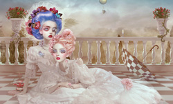眼球集體離家出走  哥德少女夢遊仙境 藝術、插畫、Natalie Shau、Lost in Wonderland、超現實、魔幻、哥德、Gothic