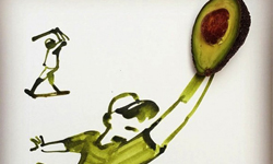 酪梨不只可以吃更可以作畫！日常小物躋身畫作主角 christoph niemann、食物、藝術、神奇、創意