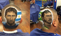 老闆，來一顆梅西頭！想剪名人肖像髮型找Rob Ferrel就對了 Rob Ferrel、梅西、內馬爾、理髮師、C羅、賈伯斯、蜘蛛人、強尼戴普、頭髮、藝術