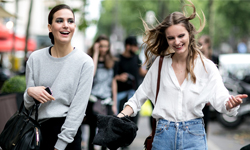 不用會走伸展台也能變麻豆！從模特兒私服學穿搭 Olivia Palermo、模特兒、伸展台、麻豆、私服、時尚、穿搭、襯衫、造型、巴黎、時裝、長裙