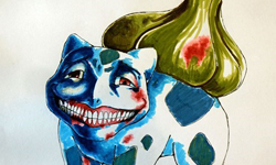 神奇寶貝也懂臟器外露的時尚？如果神奇寶貝與進擊的巨人結合... 扭曲、崩壞、神奇寶貝、kuso、妙娃種子