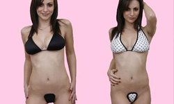 怎不乾脆全裸算了！C字褲當泳褲挑戰布料少的極限 私話題、害羞、全裸、脫光、裸露