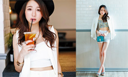 今夏少了這色就輸了！3招教妳穿出全身白的時髦與層次 beauty321、白色、混搭、圓裙、運動鞋、丹寧、露腰、螢光