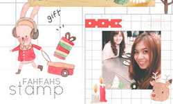 來自泰國的水彩女孩 清新可愛的相片貼紙App《FahFahs Stamp》 FahFahs Stamp、PhotoUp、相片編輯、App、貼圖