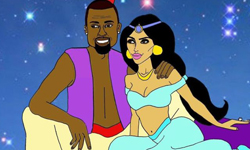 還真的是美女與野獸？最適合扮迪士尼主角的藝人是..... Kimye、金卡達夏、Kim Kardashian、肯伊威斯特、Kanye West