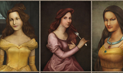 迪士尼公主如果變成名畫？白雪公主、貝兒出現在文藝復興時期 Thunyamon Charoensuttikul、展覽、迪士尼公主、名畫、白雪公主