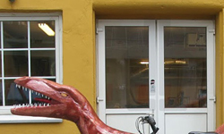 肉食恐龍大街跑？！挪威龍騎士現身 Markus Moestue、恐龍、腳踏車、藝術家、雕刻、保麗龍、宗教、教育、旅行