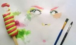 融化女孩心的冰淇淋吃了可惜！用冰棒當顏料的視覺饗宴 Othman Toma、冰淇淋、冰棒、伊拉克、藝術、彩繪、畫、乳酸棒、創意、藝術、藝術