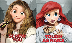 白雪公主變花癡公主！迪士尼公主監獄插畫 白雪、花癡、貝兒、紙老虎、迪士尼