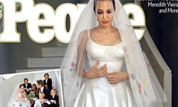 妞快報：布裘甜蜜婚禮照公開！裘莉戴兒女手繪頭紗走紅毯 布裘、佳偶、時人雜誌、婚禮、完婚