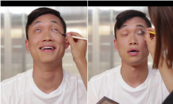 男性初次化妝超驚恐　直呼「我好像變成我姑姑！」 ibeauty、化妝品、男生、效果、YouTube