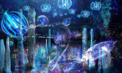 想進入星空中的海洋嗎？日本水族館用3D技術還原海底世界！ 日本、3D、技術、新江之島水族館、夜の水族館