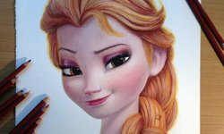 刺青師也有鐵漢柔情！迪士尼超逼真色鉛筆畫值得一看 Dino Tomic、挪威、刺青、迪士尼、創作、畫畫、色鉛筆、艾莎、愛麗兒、樂佩、小小兵、素描、寫實、、藝術