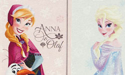 宛如蒙上一層冰霜般美麗 冰雪奇緣粉彩書本手機殼 冰雪奇緣、艾莎、安娜、側翻手機殼