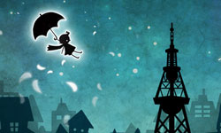 撐起雨傘翱翔天際 極簡剪影動作遊戲小品App《el》 el、動作、雨傘、剪影、遊戲、App