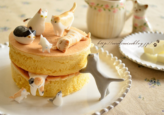 軟厚鬆餅驚見喵星人出沒！少女心大噴發的日本療癒系甜點 caroline_laura318、carolinei、翻糖、日本、點心