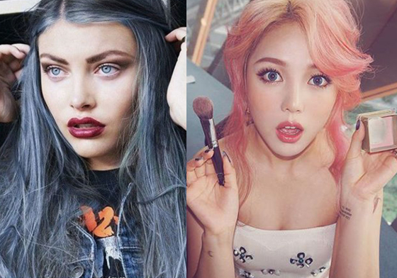 宛如刷白牛仔褲的夢幻色調！丹寧藍vs.玫瑰金的髮色對決 丹寧藍、玫瑰金、denim blue、rose golden、染髮、髮型、個性、甜美