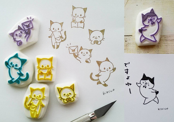 手作卡蓋個章可愛度加倍！喜怒哀樂隨你變的貓咪橡皮章 instagram、kiringostamp、橡皮章、可愛、動物