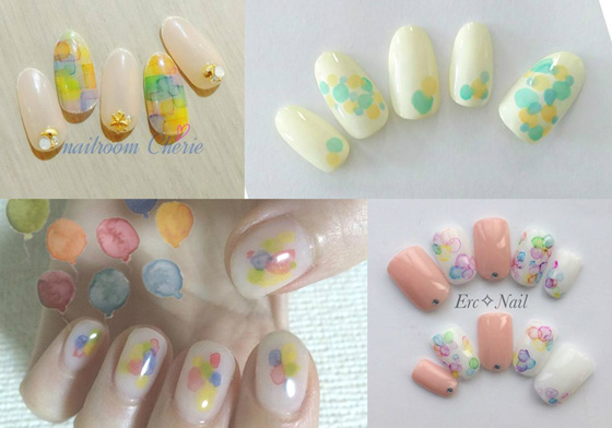 水彩滴到也可以如此春意盎然？其實根本美翻的水彩渲染指彩 水彩、指彩、暈染、渲染、指甲彩繪