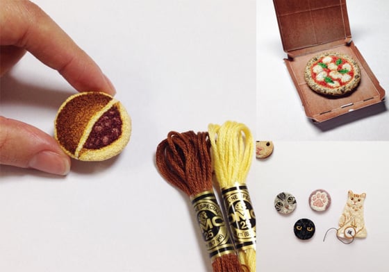 50元大小的銅鑼燒也太誘人！女孩們愛不釋手的可愛微型創作 刺繡、手縫、手作、藝術、微型