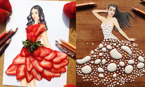 牛奶也可以拿來做洋裝？讓人看了都想吃的夢幻食物禮服 紅酒、洋裝、夢幻、食物、禮服