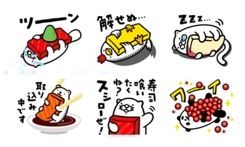 可以把我的鮭魚卵放開嗎？日本超萌迴轉壽司貼圖 迴轉壽司、日本、動物、萌、だっこずし