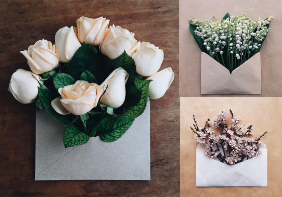 下次送花就用信封袋裝吧！讓女孩們心花朵朵開的浪漫獻禮 Anna Remarchuk、instagram、花、信封、浪漫、夢幻、春天、annaremarchuk、藝術