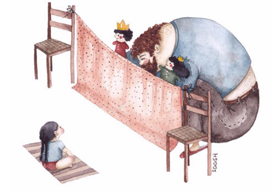 只能說女兒真的是爸爸上輩子的情人！13張超溫馨父女插畫溫暖你心 Snezhana Soosh、插畫、父愛、父女、溫馨