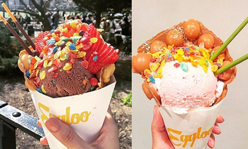 雞蛋仔變成可麗餅了！一開幕吸引大批排隊人潮的紐約新甜點 雞蛋仔、可麗餅、紐約、甜點、Eggloo、香港、中國城、冰淇淋、巧克力、Instagram